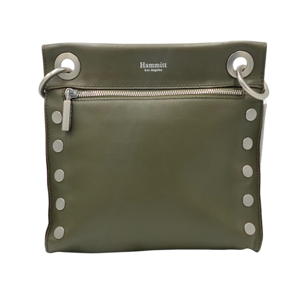 Hammitt Bags Rare Hammitt Tony Medium Olive Green Brushed Silver